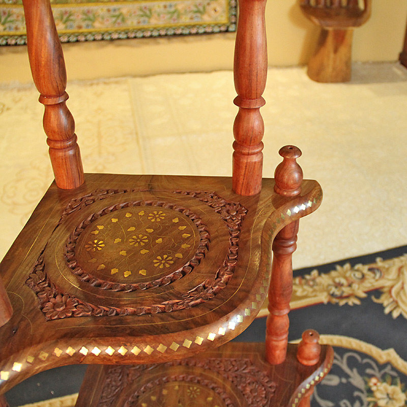 宽60高118厚40cm 印度花梨木花架全手工摆件架家具 13号