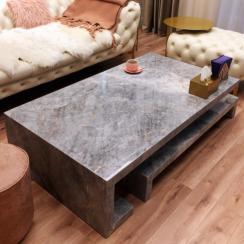 进口大理石家具 欧式石材天然白洞石茶几 客厅简约 环保定制