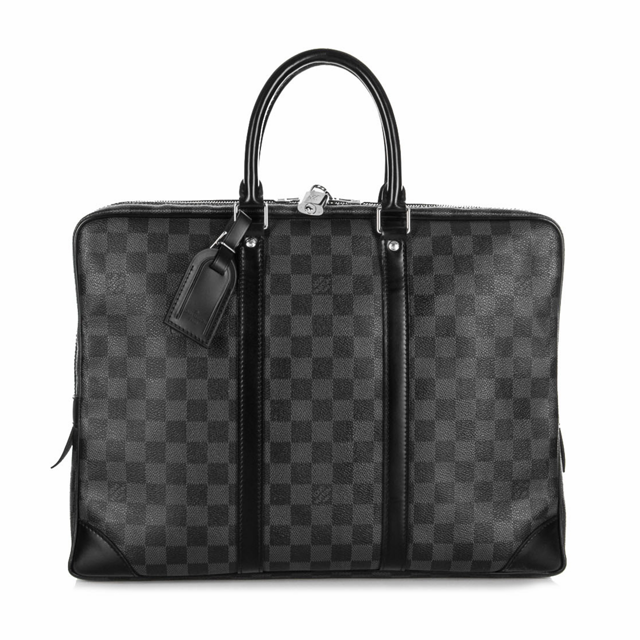 [9.5新]路易威登lv男士棋盘格公文包手提包*