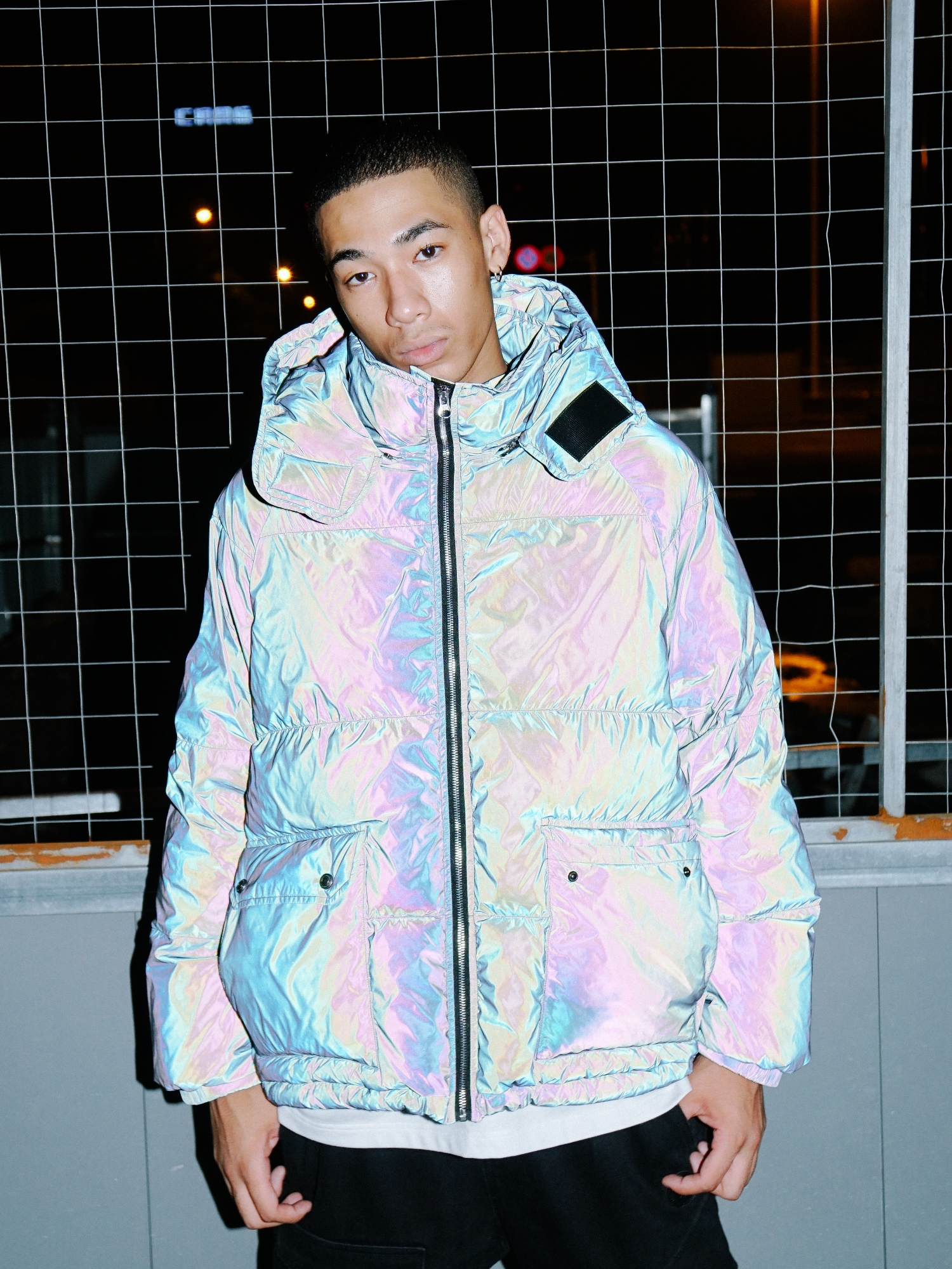 太空棉外套男_1807国潮流男士秋冬季新款宽松加厚太空棉服休闲3m反光