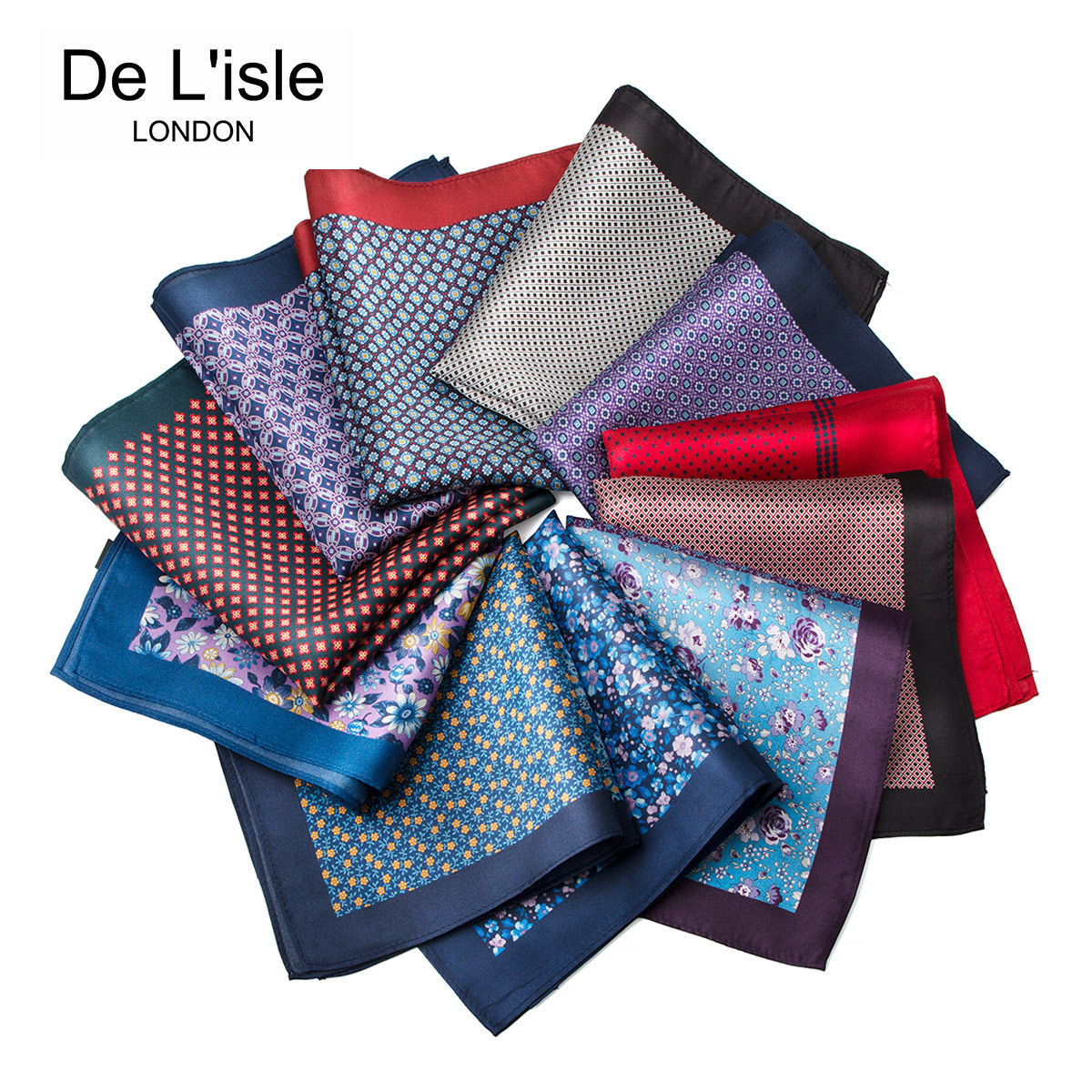 春季新品男士西装真丝口袋巾 印花桑蚕丝小方巾 商务休闲胸巾手帕