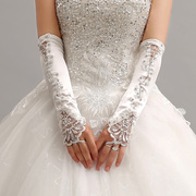 2015 new Bridal Gloves gauntlet flowers XST005-