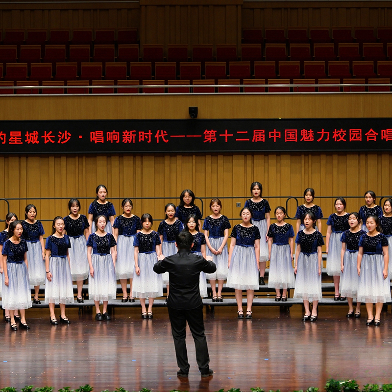 初高中生合唱服装演出服男女童礼服中小学生表演朗诵纱裙大合唱团