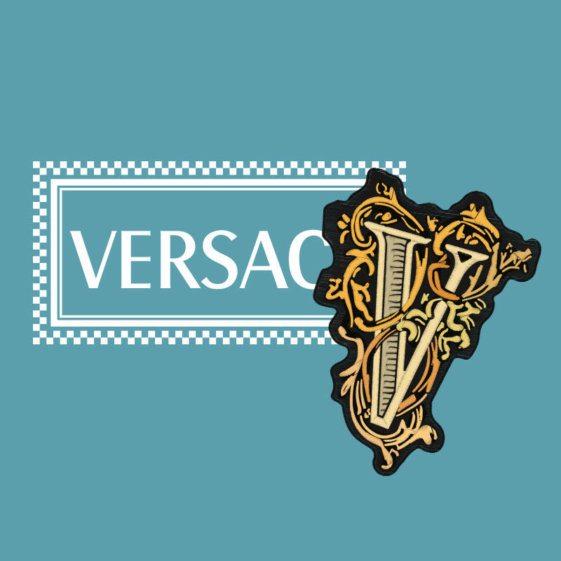 潮牌范思哲versac烫画图案时尚补丁印花柯式镂空热转印烫画贴辅料