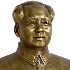 毛主席半身铜像 毛泽东开光纯铜雕塑 家居办公风水镇宅摆件 48cm