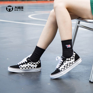 Vans 范斯Ward 黑白棋盘格低帮耐磨女子运动休闲板鞋 VN0A3IUN5GX