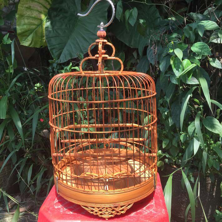 金青鸟_绣眼鸟笼老竹雕花小鸟笼子金青鸟全雕花笼优惠券