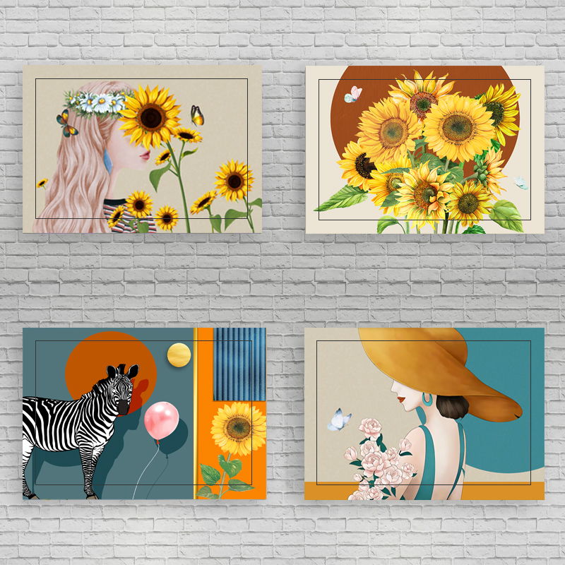 装饰画墙上遮挡箱电表箱贴纸电源贴画配电箱多媒体翻新贴欧式风情