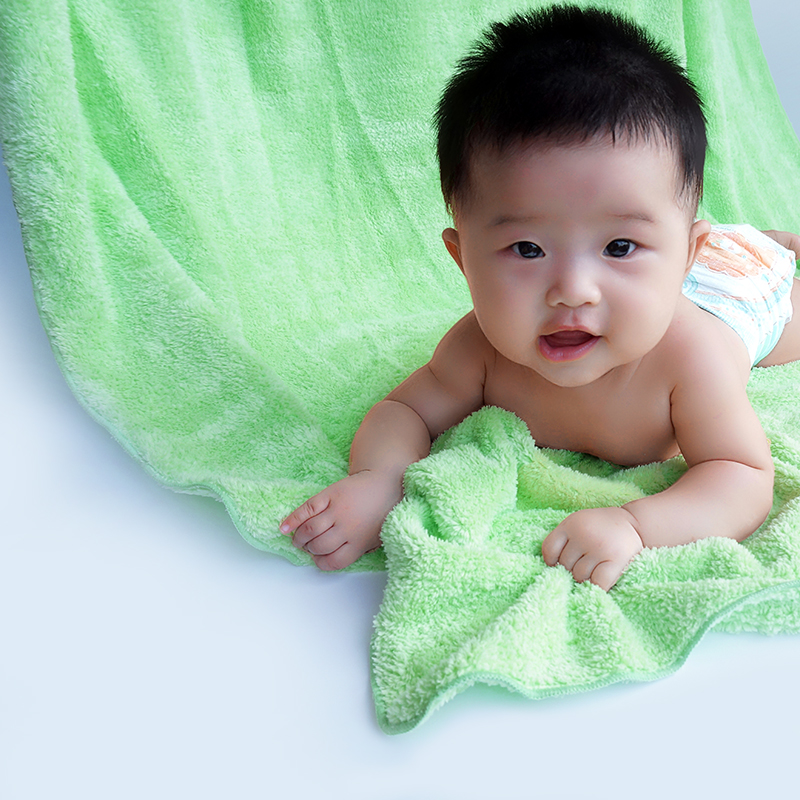 台湾微米纺滑纱新生儿浴巾MEJILEA美肌乐儿童包裹巾速干大毛巾