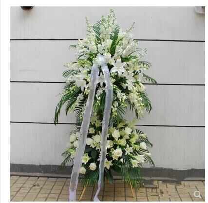 鲜花花圈大礼殡仪馆悼念祭奠葬礼死人白事追思会花篮上海当天送