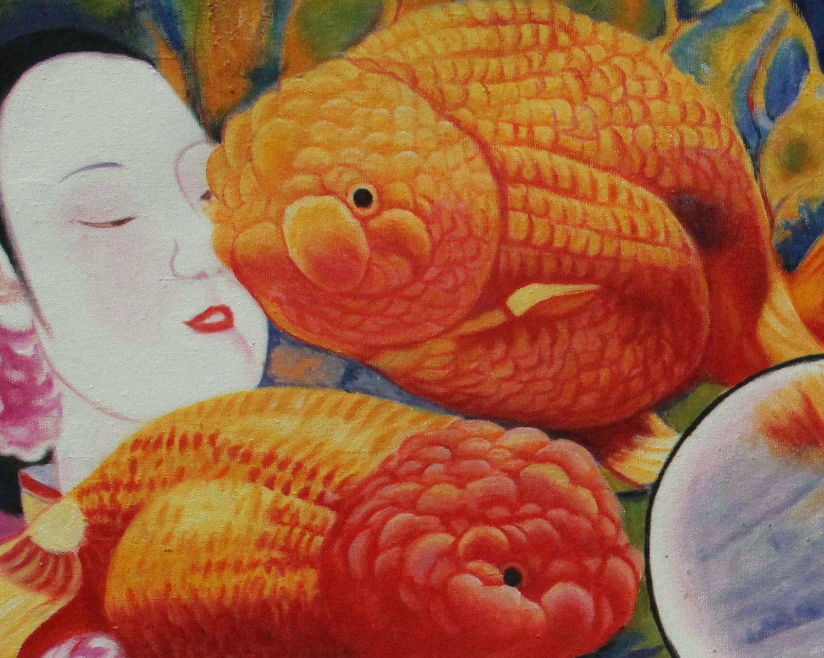 刘要良《年年有鱼》 布面油画 何乐不为文化