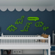 儿童房墙面装饰房间布置男孩宝卧室床头背景3d立体卡通恐龙贴纸画