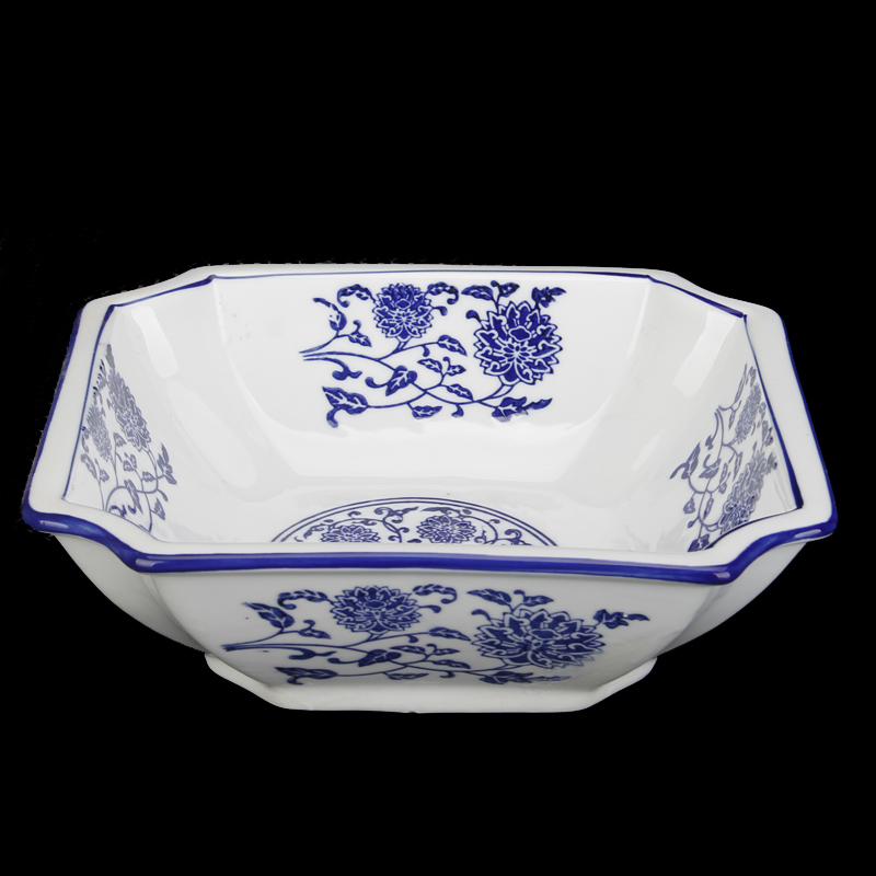 酒店餐具陶瓷青花瓷大碗陶瓷冒菜碗汤碗盆家用菜碗凉炒菜碗炖菜盆