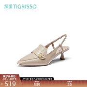 2021 New Comfortable Sheepskin Square Head Thin Middle Heel Muller Shoes Baotou Sandals TA21108-11