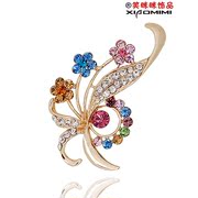 Package mail smiling special Korean rhinestones brooch women fancy brooch pin clasp Korea beauty jewelry