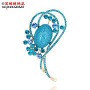 Package mail smiling heart-shaped Palace Korean Crystal rhinestones brooch women''s high-end jewelry brooch pin clasp