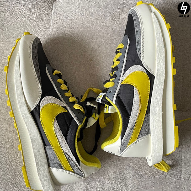 nike sacai undercover联名白黄黑解构低帮 运动跑鞋 dj4877-001