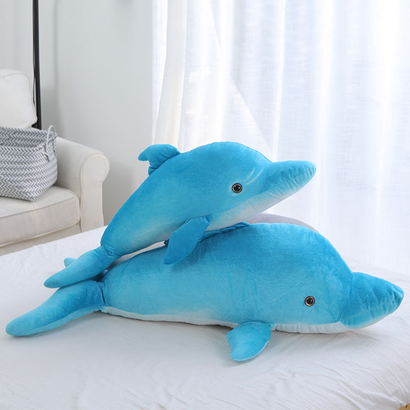 仿真海豚毛绒玩具大号长条睡觉抱枕布娃娃公仔玩偶送女生礼物创意