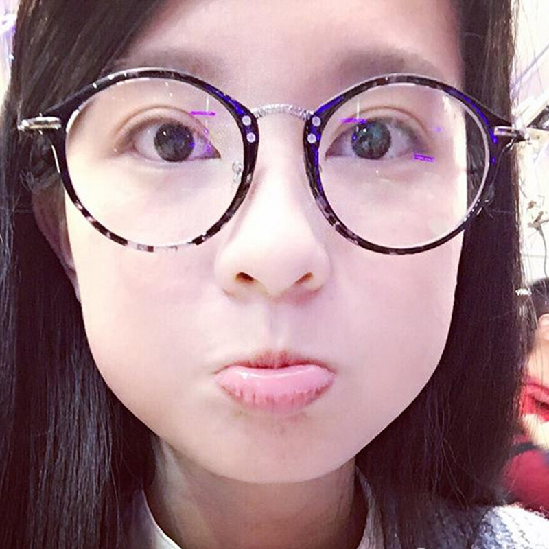玳瑁眼镜框女大框小清新可配近视文艺圆脸tr90女复古眼镜架女韩版