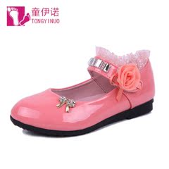 童伊诺 TONGYINUO 春秋女童舞蹈鞋 韩版儿童单鞋 公主皮鞋21-37码