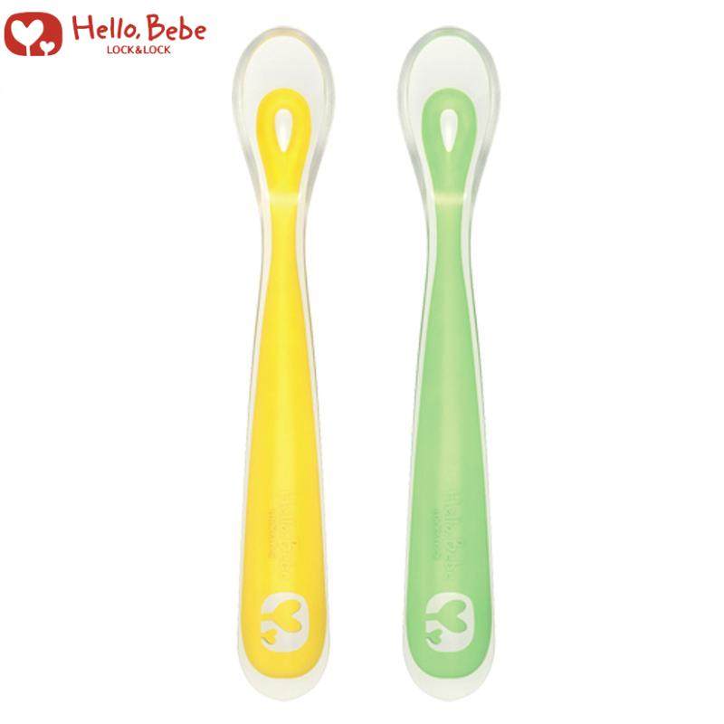 乐扣乐扣婴儿勺子新生儿学吃饭训练辅食勺宝宝硅胶软勺儿童喂水勺
