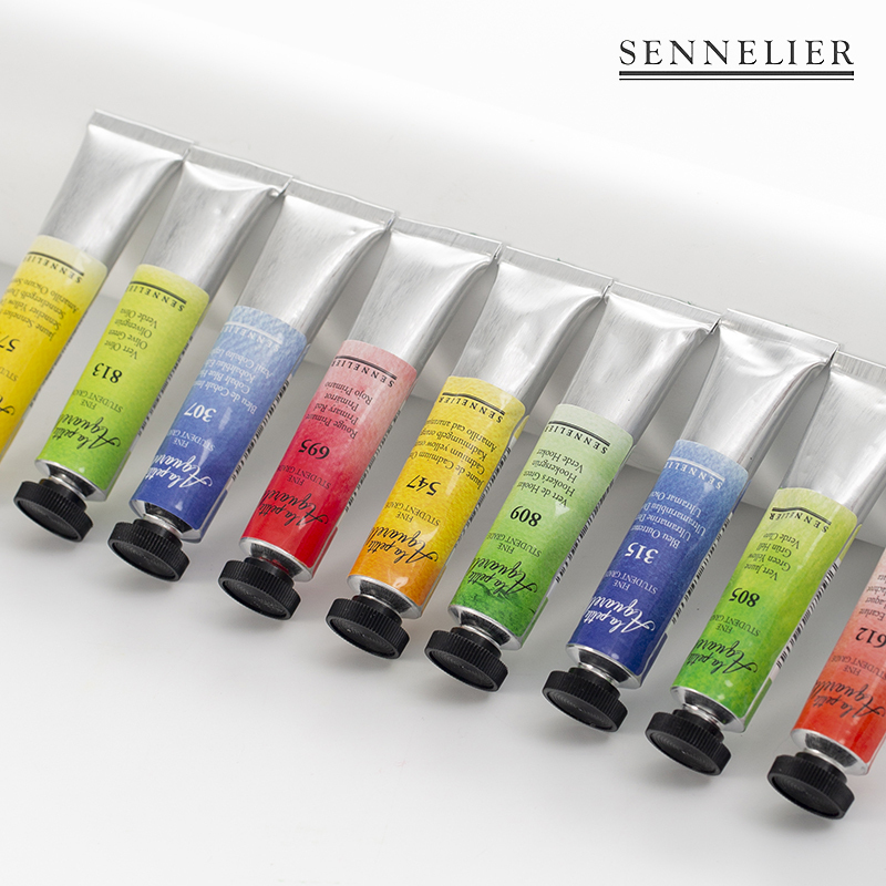 法国sennelier申内利尔 学生级 21ml 管状水彩颜料 单支 冷色系