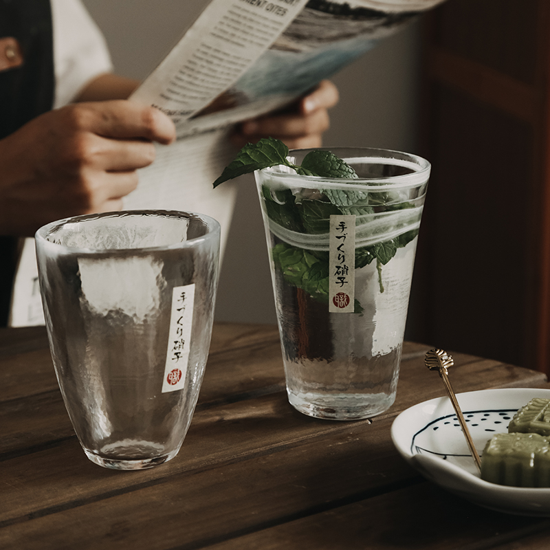 YM北欧ins餐厅家用日式网红玻璃厚重饮料威士忌酒杯冷饮云雾水杯