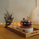 日式ins锤纹耐热玻璃花茶壶手工泡茶壶下午茶水果茶壶功夫茶具