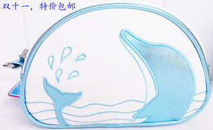 香港愛馬仕店 香港海洋公園新款可愛海豚女士手拿包 手提包 化妝包 零錢包 香港愛馬仕手包