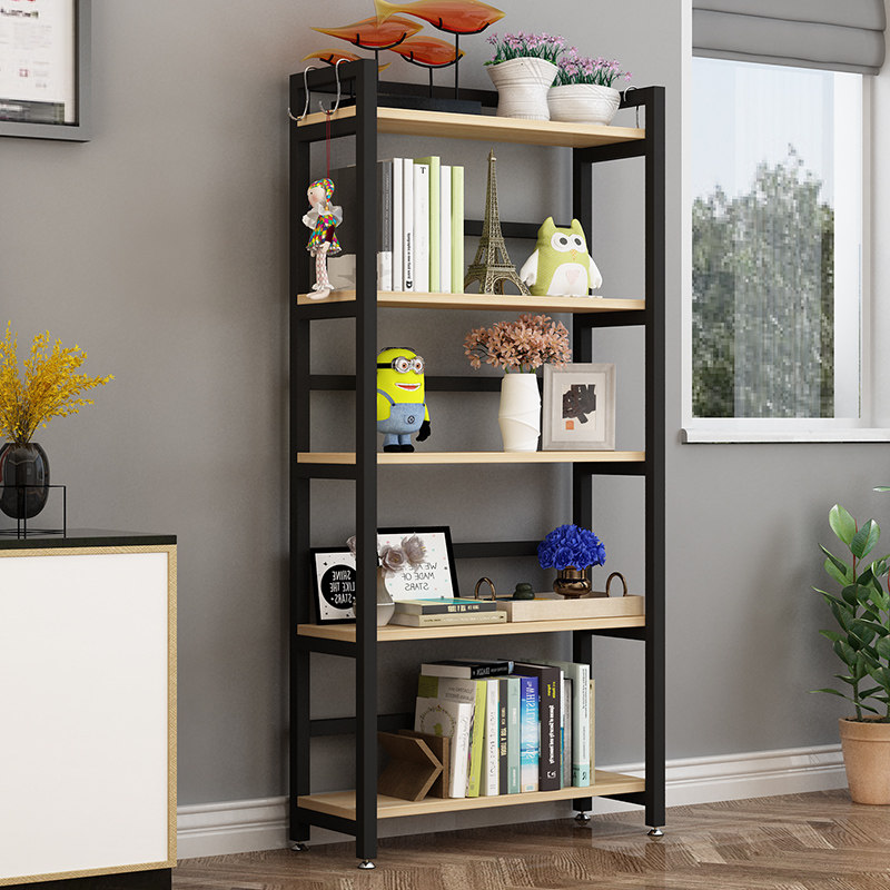 书架铁艺货架多层搁板置物架展示架子客厅落地组合书柜收纳储物架