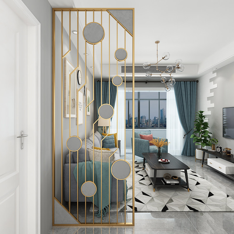 北欧入户客厅屏风创意轻奢玄关办公室装饰遮挡隔断墙鞋柜半截屏风