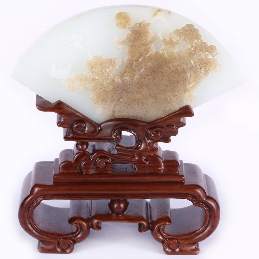 省级玉雕大师吕坤轩名家柳东升双大师和田玉步步高升摆件232.75g - 拍