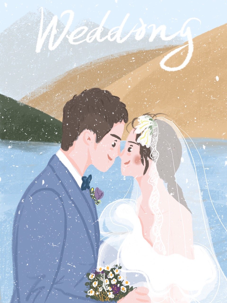 头像制作_q版情侣可爱卡通漫画头像人物手绘结婚亲子照手绘定制全家福