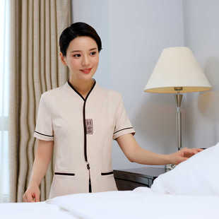 酒店保洁工作服短袖夏季宾馆客房物业清洁阿姨家政保洁员服套装女