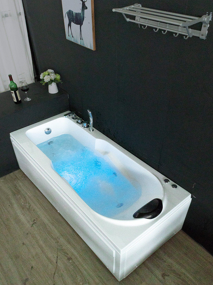 尚雷仕按摩浴缸单人 家用情侣冲浪按摩浴缸成人恒温加热方型浴盆