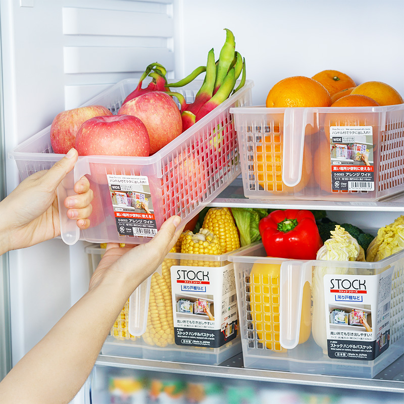 日本进口冰箱水果蔬菜收纳筐厨房食品收纳篮塑料大容量零食收纳盒在类目 收纳整理, 家庭收纳用具, 收纳筐中 - 来自Buy2taobao.com提供专业的淘宝代购服务