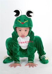 短袖青蛙王子演出服装/蝌蚪妈妈儿童动物表演服装/舞台服/幼儿
