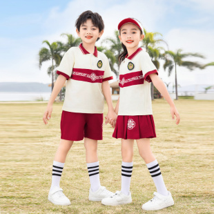 小学生校服夏装幼儿园园服春秋装夏季学院风纯棉短袖儿童定制班服