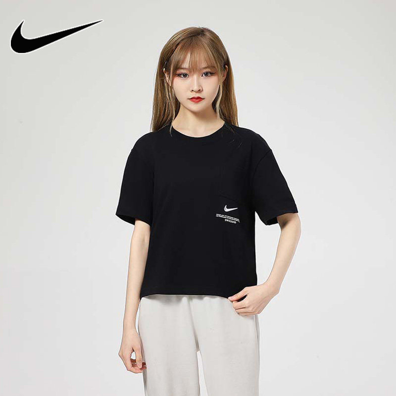 nike耐克短袖女装2021夏季新款运动服宽松圆领黑色t恤cz8912-010