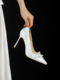 Lusen缎面婚鞋小众高级感2024新款法式主婚纱新娘10cm婚宴高跟鞋