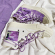 学生高帮紫色帆布鞋女秋冬2024年女鞋设计感小众手绘涂鸦情侣女鞋