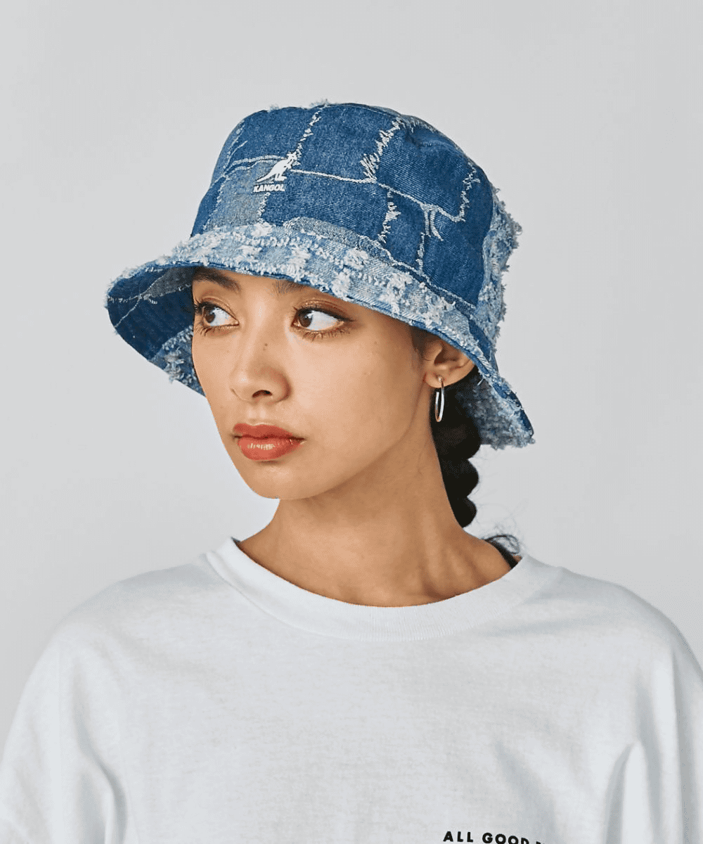 Kangol Denim Mashup Bucket袋鼠牛仔拼接贴布丹宁遮阳渔夫帽盆帽