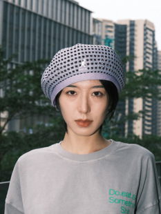 Kangol Geo Board Beret 袋鼠24春夏新款格纹提花贝雷帽