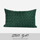 现代简约 样板房软装抱枕沙发靠垫靠包 墨绿色皮绒手工编织腰枕
