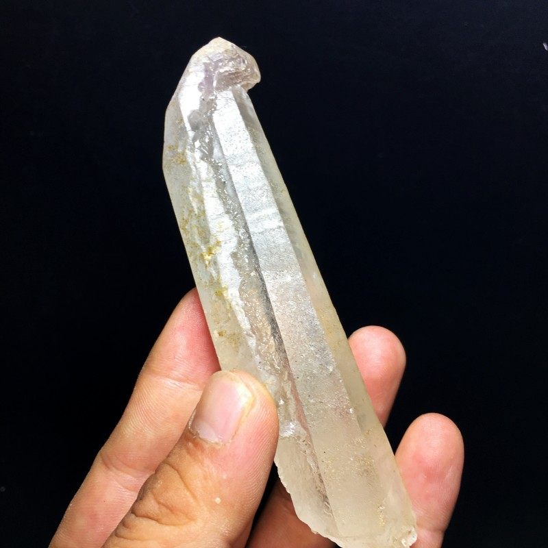 天然晶中晶骨干水晶柱原石 晶柱包裹天然晶皮 造型独特 大师水晶