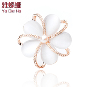 Mail ya-na Korean version of the high-end Garland diamond brooch with diamond Opal brooch pin woman pin