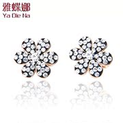 Ya na authentic high fashion Lady chic diamond earrings flower girl Korea earrings Korean dn38