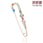 Ya na Korea fashion pins small fish and diamond brooch collar shawl ring pin Korean style jewelry bzb10