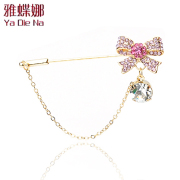 Ya na diamond bow brooch Crystal pin brooch Korea hot selling c0021