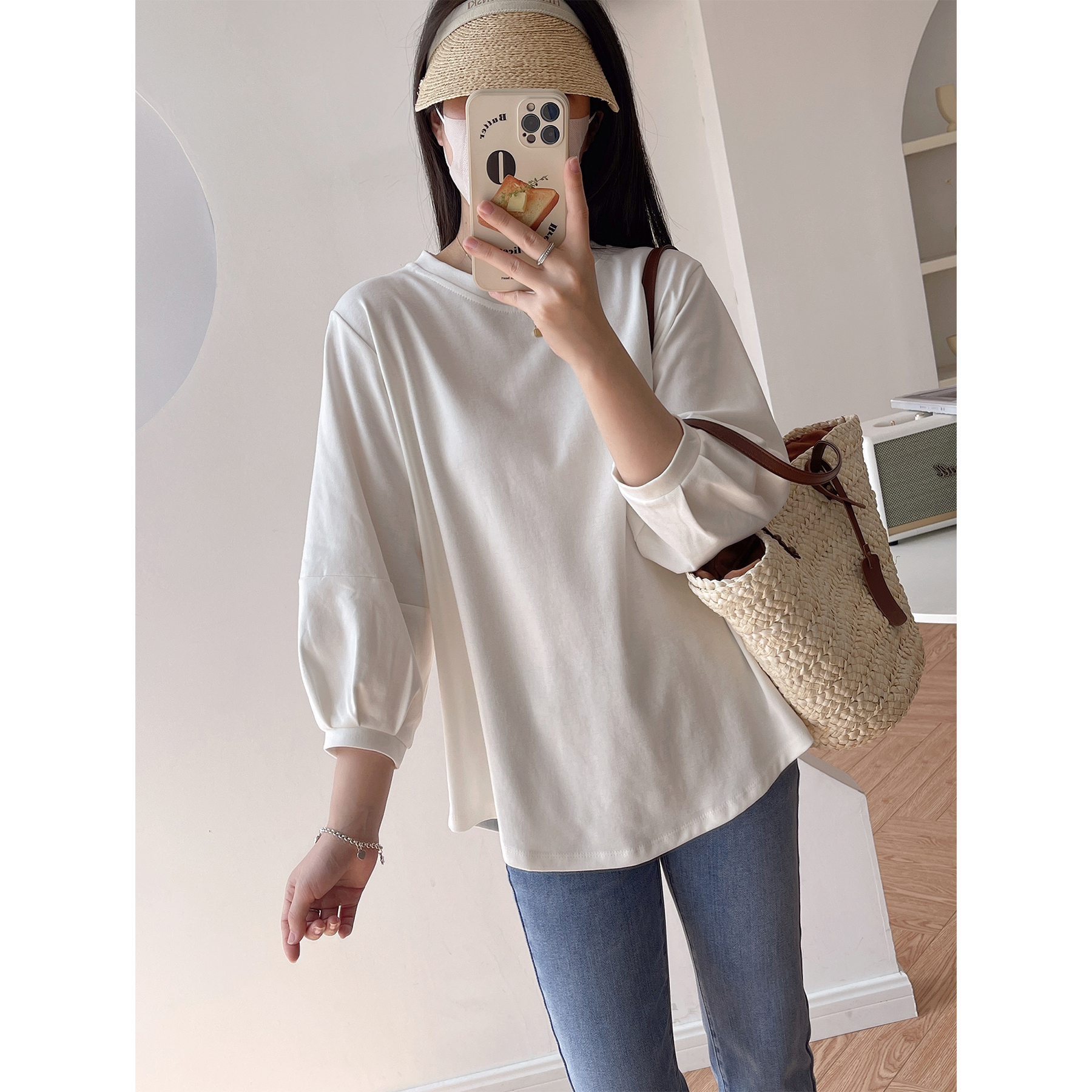 t恤衫女夏七分袖